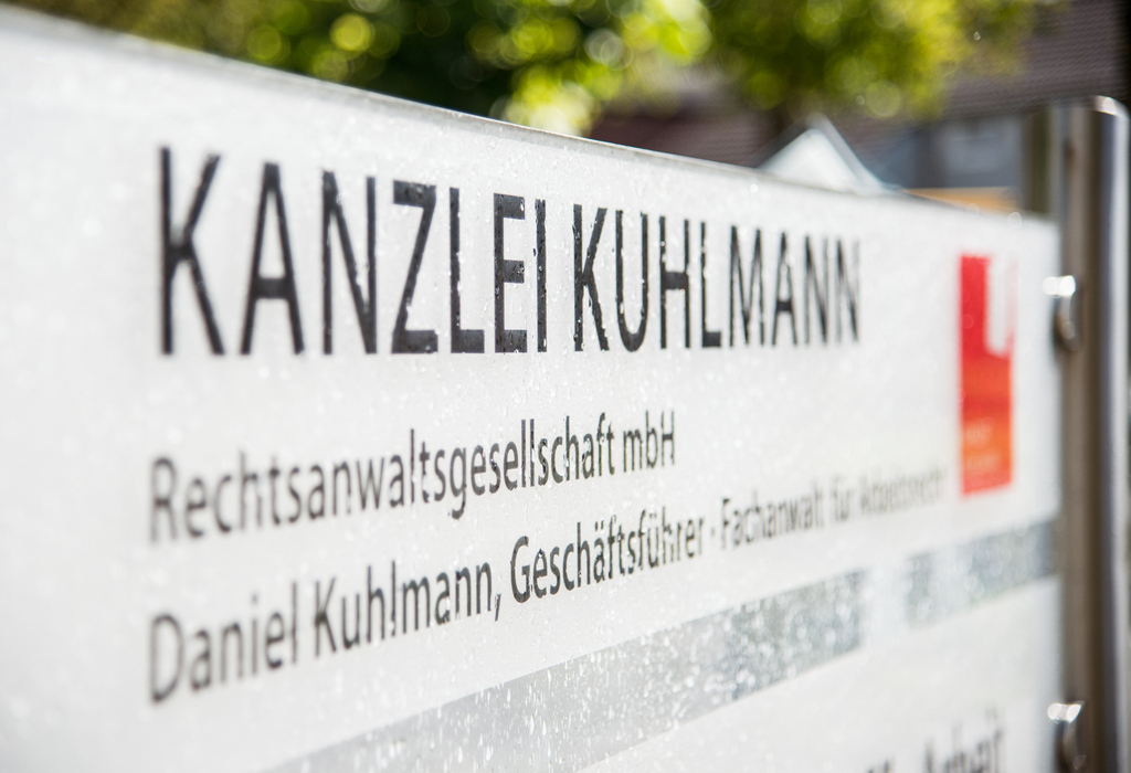 Kanzlei Kuhlmann Rechtsanwaltsgesellschaft mbH Schild